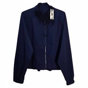 NWT | Soothfeel Navy Blue Full-Zip Lightweight Athletic Performance Jacket | XXL